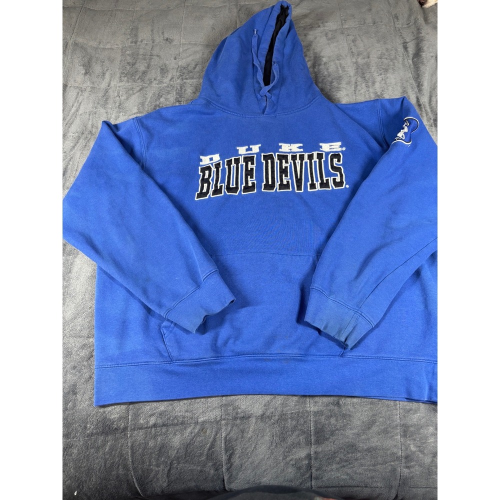Stadium Athletics Duke Blue Devils Hoodie Mens XXL Blue Pullover Sweatshirt‎